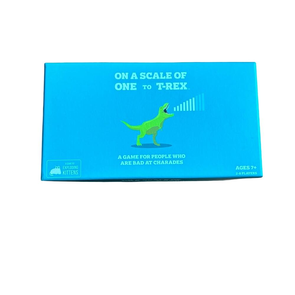 On A Scale of One to T-Rex Card Game by Exploding Kittens New Sealed Complete